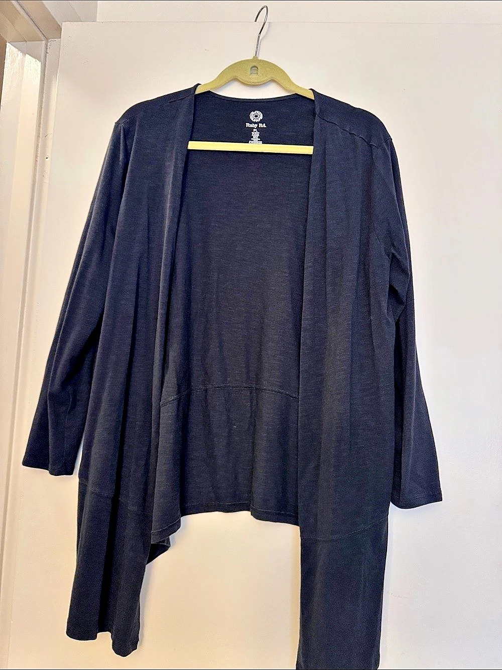 Ruby Rd. Women's Black Open Front Cardigan